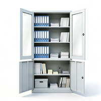 Armoire de classement métallique robuste avec serrures, armoire de classement en acier à 4 portes pour une organisation sécurisée des documents
