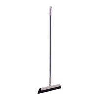 Kworld Racloir de nettoyage de miroir de fenêtre à long manche avec tige télescopique Tête de brosse amovible