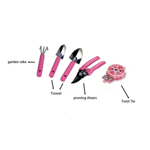 <b>Garden</b> Accessories Pink Gardening <b>Tools</b> Set 5PCS Heavy Duty Gardening Hand <b>Tools</b> with <b>Storage</b> Case <b>Garden</b> Products - Product Image 4
