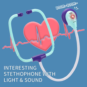 Valise Pretend Play Préscolaire Rôle Simulation Opération Malade Stéthoscope Accessoires Infirmière Médicale Maisons de Jeu Jouets Médecin - Product Image 6