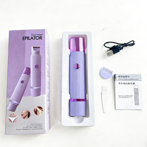 Depiladora eléctrica para afeitar el cuerpo, axilas y piernas, con batería recargable por USB, motor sin escobillas, color rosa, morado, lavanda - Product Image 2