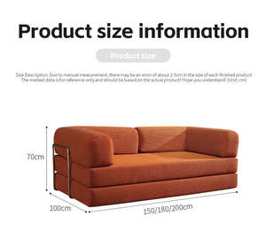 Divano Letto Pieghevole in Memory Foam 40D Compresso, Arredamento Moderno per Piccoli Appartamenti - Product Image 2