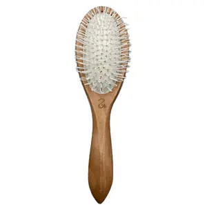 Wigs Brush Custom Natural Wooden Air Cushion Brush Customize Wholesale Private Label Detangling Hair Extension Loop Wig Brush