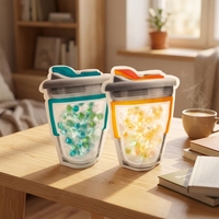 Pochette zippée personnalisée en forme de tasse à café, sac en plastique unique de forme spéciale, pochette autoportante pour bonbons, snacks et emballages cadeaux