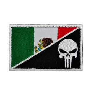 Durable reflectante PVC México bandera táctica moral insignia bordado bandera mexicana hierro en parches para mochila - Product Image 4