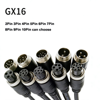 Connecteurs d'aviation GX16 personnalisables, câble d'extension mâle-femelle à 2, 3, 4, 5, 6, 7, 8, 9, 10 broches pour machines et équipements industriels