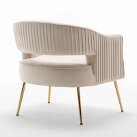 Mobilier italien moderne de loisirs de salon personnalisé direct d'usine canapé de relaxation chaises de loisirs beige clair