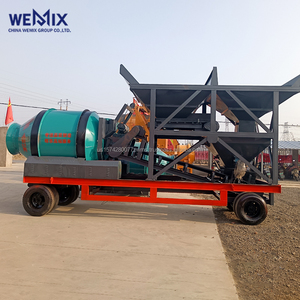 YHZM500 Planta dosificadora de hormigón móvil Mezclador de tambor Tipo de tambor Planta mezcladora móvil - Product Image 1