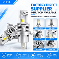 Phares Led L1 H4 pour camion, 70W, 8400LM, étanche IP68, refroidissement par tube en cuivre, Plug And Play, remplacement d'halogène