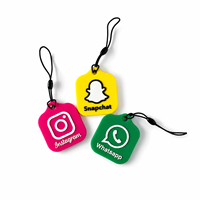 Etiquetas NFC de Silicona Impermeables para Redes Sociales, Ntag213 215 216, Etiqueta RFID con Forma Personalizada para Reseñas de Google, Instagram, Facebook
