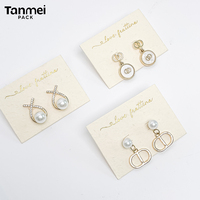 Carte d'affichage de bijoux de mode avec logo personnalisé carte de collier de boucle d'oreille trouée emballage de bijoux étiquettes et cartes