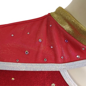 Abbigliamento di danza allegria all'ingrosso personalizzato di alta qualità Modulare rosso con cristallo lucido per le ragazze - Product Image 4