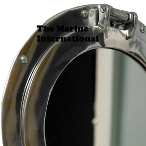 Silver Color Aluminum Porthole Wall <b>Mirror</b> Nautical Marine Design Bathroom Home Personalized Features <b>Double</b> <b>Sides</b> Glass Finish - Product Image 2