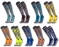 Chaussettes de ski professionnelles en laine épaisse entièrement en tissu éponge pour adultes, chaussettes chaudes d'hiver, design et emballage personnalisés