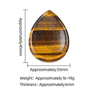 <span class=keywords><strong>Piedra</strong></span> de Cuarzo Transparente en Forma de Gota para el Dedo Pulgar, <span class=keywords><strong>Piedra</strong></span> Natural de Amatista y Ojo de Tigre para Aliviar el Estrés y la Meditación (Venta al Por Mayor) - Product Image 3