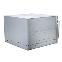 Chasis de control de tránsito por riel de comunicación 7U Schroff con perfil de aluminio, acero galvanizado, IP54, anodizado y serigrafiado