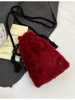 Sac à dos en coton texturé avec cordon de serrage, motif de Noël, sac à bandoulière mignon de dessin animé, petit sac à main pour femmes, nouveau sac à main pour filles