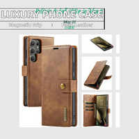 Luxe Amovible Flip Magnétique En Cuir Portefeuille Téléphone Cas Housse De Protection pour Samsung S25 S24 S23 Ultra S22 S21 S20 S10 S9 Plus