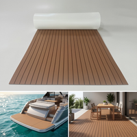 Plaque de revêtement de pont marin en mousse EVA rainurée auto-adhésive, imperméable et antidérapante, design moderne, imitation teck, pour bateau extérieur