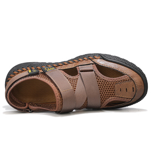 Nouvelles Sandales en Cuir Véritable de <span class=keywords><strong>Luxe</strong></span> pour <span class=keywords><strong>Homme</strong></span>, de Haute Qualité, Style Italien, Chaussures d'Été de Plage, Grandes Tailles 47 - Product Image 2