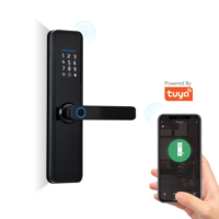 Cerradura Inteligente Biométrica para Puerta, Aplicación TTLock, Cámara WiFi, Acceso por Huella Dactilar Bidireccional, Caja de Seguridad con Llave, Seguridad para Apartamentos y Hoteles