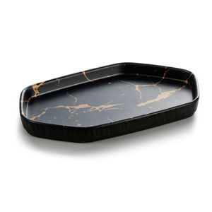 Customized Cheap Unbreakable Melamine Black <strong>Marble</strong> Serving <strong>Tray</strong> - Product Image 1