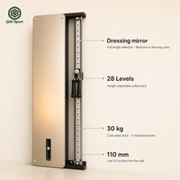Miroir d'entraînement de luxe pour salle de sport à domicile, idéal pour chambre de villa, miroir pleine longueur, capacité de 30 kg, plus de 100 exercices, 11 cm de profondeur, certifié CE