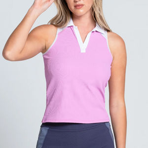 Costilla de compresión de secado rápido transpirable informal para mujer bordado con logotipo personalizado para camiseta - Product Image 1