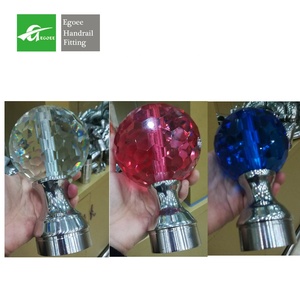 304 Thép Không Gỉ Pha Lê Tay Ngoài Trời Lan Can Cho Cầu Thang Thiết Kế Hiện Đại Bóng Các Bộ Phận Cho Khách Sạn - Product Image 2