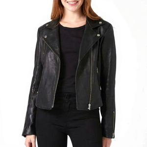 Promoción, Nueva Colección, Chaqueta de Cuero para Mujer, Moda Otoñal - Product Image 1