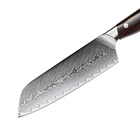 2023 Nouveau Style Damas Cuisine Chef Couteau Santoku Couteau