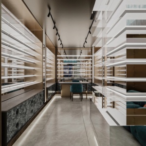 Design d'intérieur moderne pour magasin de lunettes de soleil, présentoirs personnalisés pour lunettes, mobilier de magasin d'optique - Product Image 2