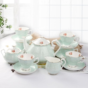 Discount Promotion European Luxury Ceramic Porcelain Eco-Friendly Afternoon <b>Tea</b> Coffee <b>Set</b> - Product Image 4