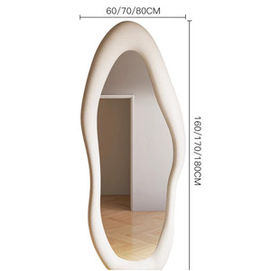 Home <strong>Mirror</strong> Best Furniture Store China Irregular Wavy Floor <strong>Mirror</strong> <strong>Wall</strong> <strong>Mirror</strong> Standing or <strong>Leaning</strong> - Product Image 1