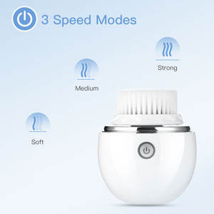 KKS, продукт для лифтинга лица, массажер для лица, водонепроницаемая электрическая ультразвуковая Вибрирующая Очищающая вращающаяся щетка для лица - Product Image 4