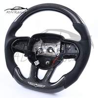 Volant en fibre de carbone avec chauffage, compatible avec Dodge Charger Hellcat JEEP SRT8 2015-2024, comprend un levier de vitesses en carbone