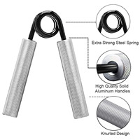Agarraderas de Metal para Gimnasio, Resistentes, Antideslizantes, de Espuma Suave, para Entrenamiento de Manos, Antebrazos y Dedos
