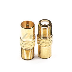 Adaptateur d'<span class=keywords><strong>antenne</strong></span> <span class=keywords><strong>TV</strong></span> coaxiale 75 Ohm de type F femelle vers PAL mâle, <span class=keywords><strong>connecteur</strong></span> de câble satellite RF pour systèmes de diffusion domestique - Product Image 6