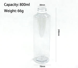 Chai nhựa <span class=keywords><strong>PET</strong></span> đựng đồ uống 800ml, kiểu dáng tròn, dùng cho nước ép, trà sữa, sữa tươi, có nắp vặn, sẵn hàng - Product Image 5