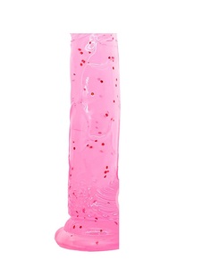 Un consolador de simulación de color cristal translúcido brillante, tamaño pequeño 155mm 160g TPE, ideal para eyaculaciones y orgasmos. - Product Image 3