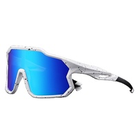 Lunettes de soleil de vélo polarisées UV400 avec verres TAC bleu glacé, monture en PC, étanches, lunettes de sport de plein air