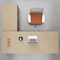 Bureau de direction moderne en forme de L de 1,6 m/1,8 m, mobilier de jeu, panneau en bois, montage facile, usage commercial, nouveau design, 3 ans
