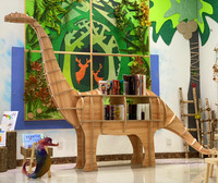 Étagère de présentation Chiquitos, étagère à livres dinosaure, étagère de rangement, décoration de vitrine de magasin, mise en scène et décorations