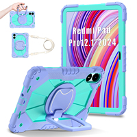 Funda de Silicona Antigolpes con Soporte Multiángulo para Tablet Xiaomi Redmi Pad Pro 12.1 Pulgadas POCO Pad 12.1 Pulgadas 2024