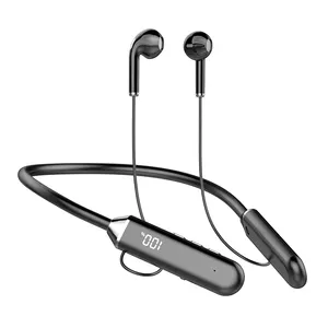 OEM ODM Grosir Headset Elektronik dengan Mikrofon Kartu TF ANC ENC Earphone Olahraga Top Seller Neckband Headphone Nirkabel