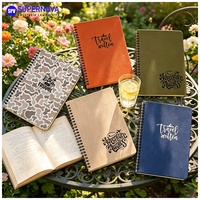 Carnet à spirales personnalisé A5 gravé au laser / imprimé UV, carnet à spirales en cuir gravé au laser, vente en gros