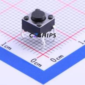 K2-1102DP-B4SW-04 Tactile Switch Through hole-4P,6x6mm Switch Single Pole Single Throw Round Button 2.5N Through Hole - Product Image 1