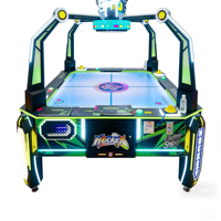 Table de hockey sur air colorée à monnayeur, en promotion, pour centre de jeux, machine de jeu d'arcade d'intérieur