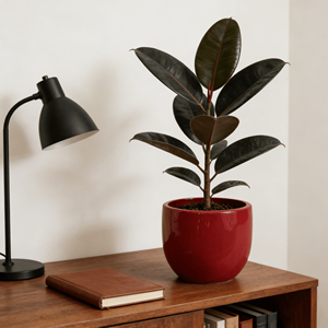 Ensemble de pots à fleurs en céramique de style américain, design en forme d'œuf rouge brillant, finition émaillée, trou de drainage, respectueux de l'environnement - Product Image 1