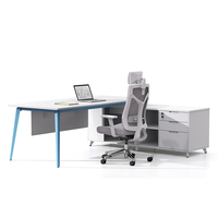 Bureau en L incliné personnalisé Yeddkin CEO Boss, luxe moderne, en fer, hauteur réglable, extensible, modulaire, certifié ISO